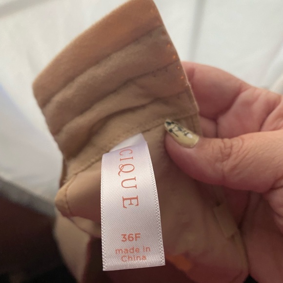 NEW Cacique Multi-way Strapless Bra 36F Nude / Beige Convertible Lightly Lined - Picture 3 of 4